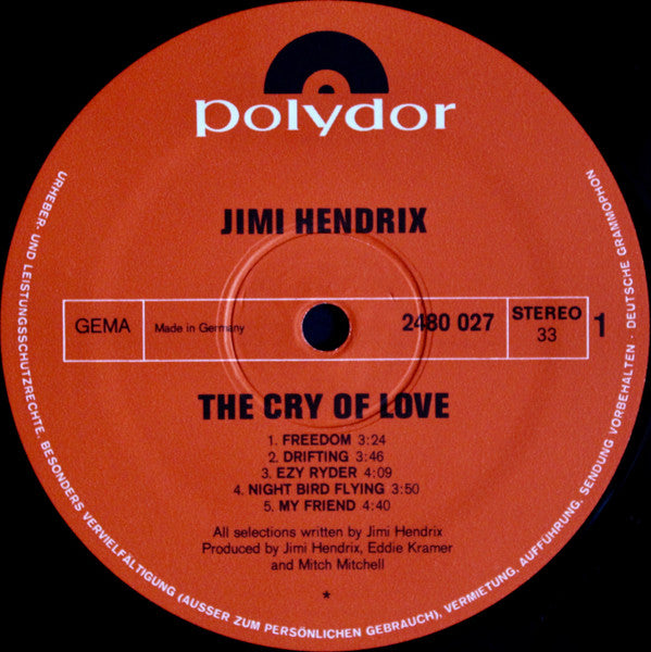 Jimi Hendrix -The Cry Of Love