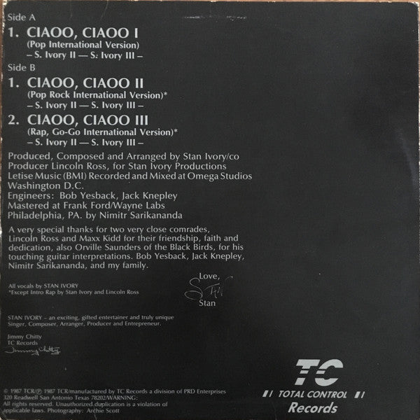 Stan Ivory -Ciaoo, Ciaoo