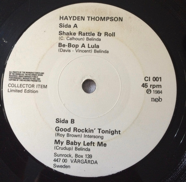 Hayden Thompson -Shake Rattle & Roll