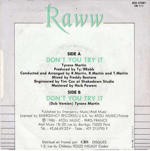 Raww -Don't You Try It