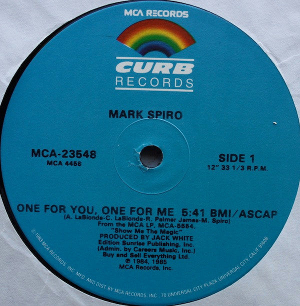 Mark Spiro -One For You, One For Me