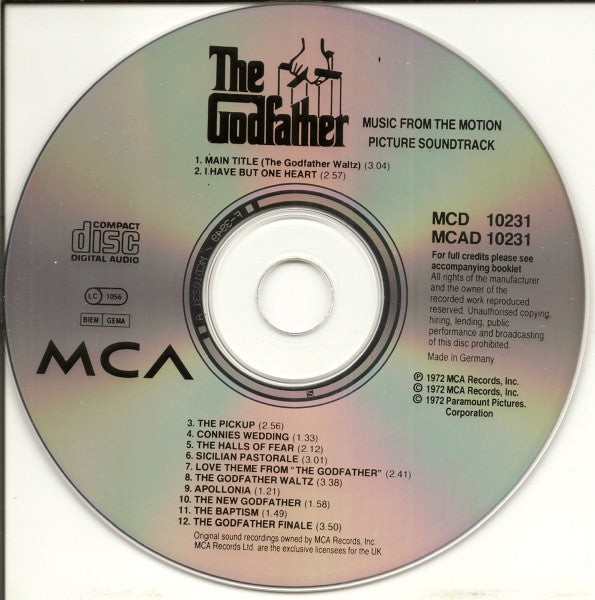 Nino Rota -The Godfather (Music From The Original Motion Picture Soundtrack)