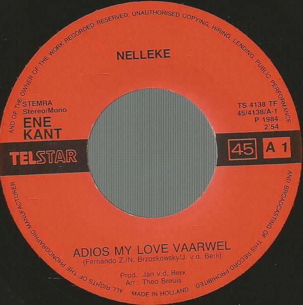 Nelleke -Adios My Love Vaarwel
