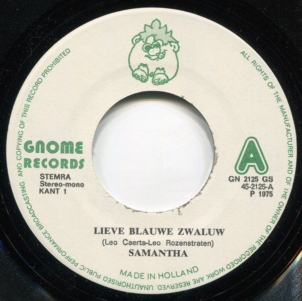 Samantha -Lieve Blauwe Zwaluw