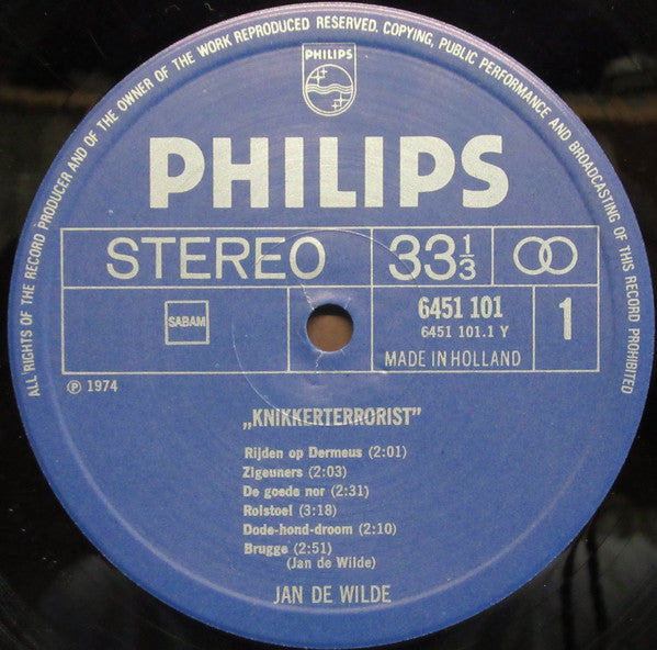 Jan De Wilde - Knikkerterrorist