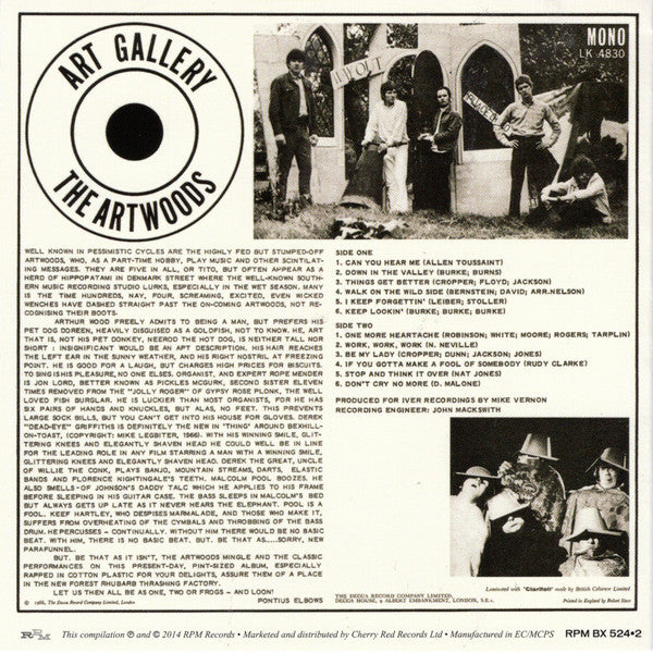 The Artwoods -Steady Gettin' It (The Complete Recordings 1964-67)