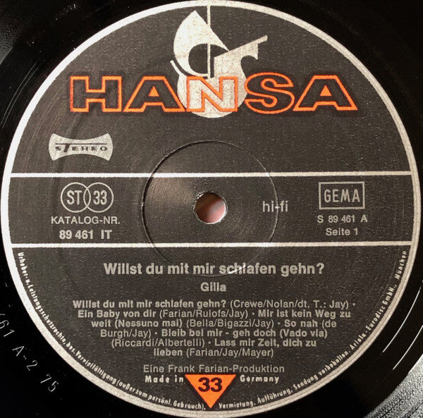 Gilla + Seventy Five Music -Willst Du Mit Mir Schlafen Gehn?
