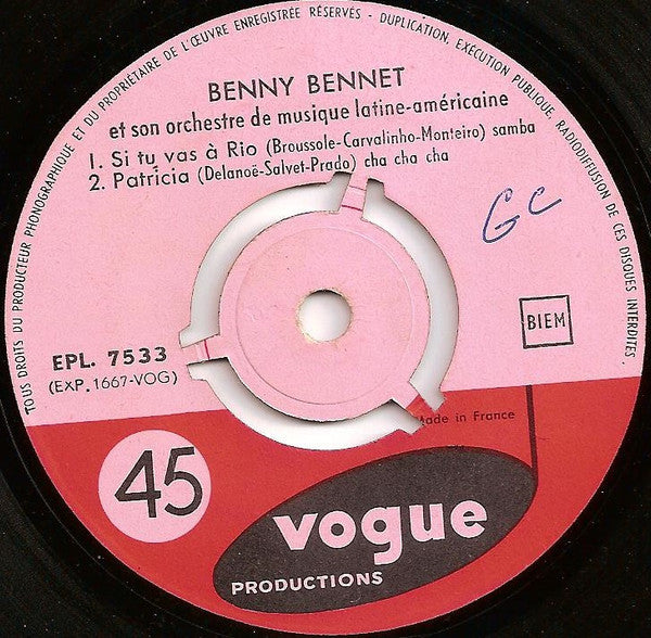 Benny Bennet Et Son Orchestre De Musique Latine-Américaine -Eso Es El Amor - Cha Cha Cha - Vol. 25