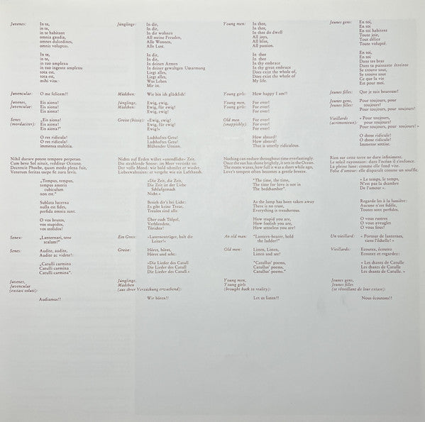 Carl Orff, Rundfunkchor* Und Rundfunk-Sinfonie-Orchester Leipzig, Herbert Kegel - Catulli Carmina