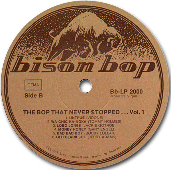 Various -Bison Bop: The Bop That Never Stopped - For A Real Rockin' Cat Volume 1