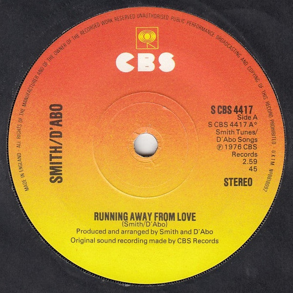 Smith/D'Abo* -Running Away From Love