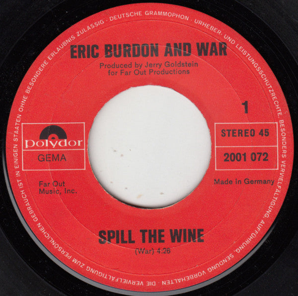 Eric Burdon Declares "War"* -Spill The Wine