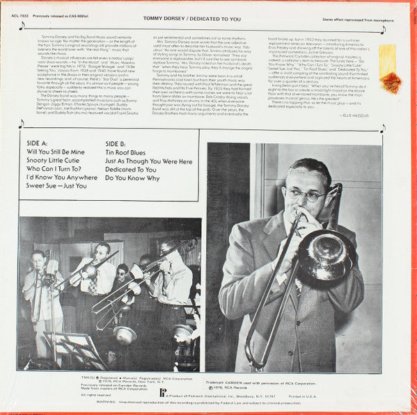 Tommy Dorsey - Dedicated To You