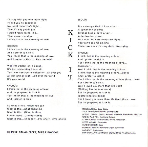 Stevie Nicks -Street Angel