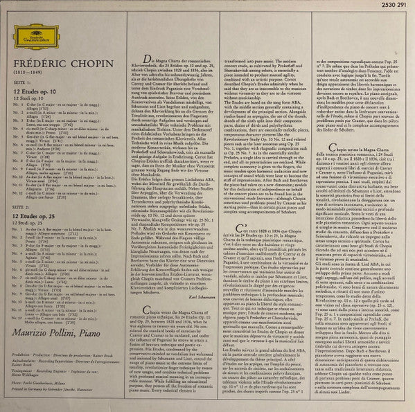 Frédéric Chopin, Maurizio Pollini - Études Op. 10 &amp; Op. 25
