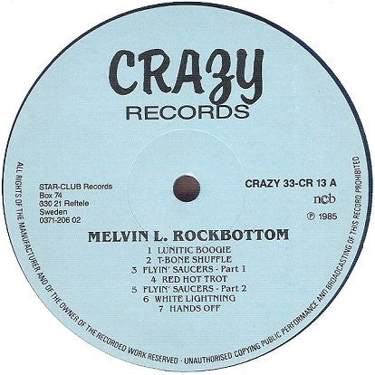 Melvin L. Rockbottom -Lunatic Boogie