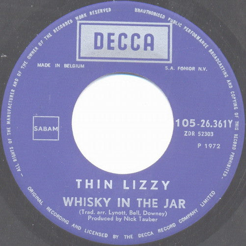 Thin Lizzy -Whisky In The Jar / Black Boys On The Corner