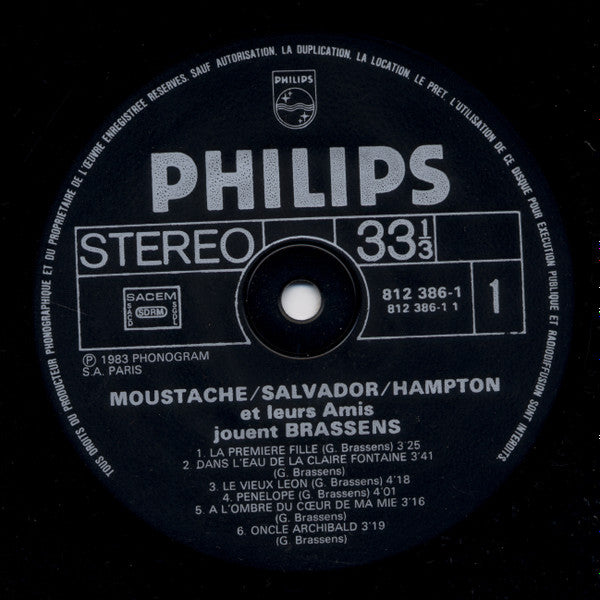 Hampton*, Salvador*, Clark Terry, Moustache (2) - Hampton, Salvador, Clark Terry, Moustache Et Leurs Amis Jouent Brassens