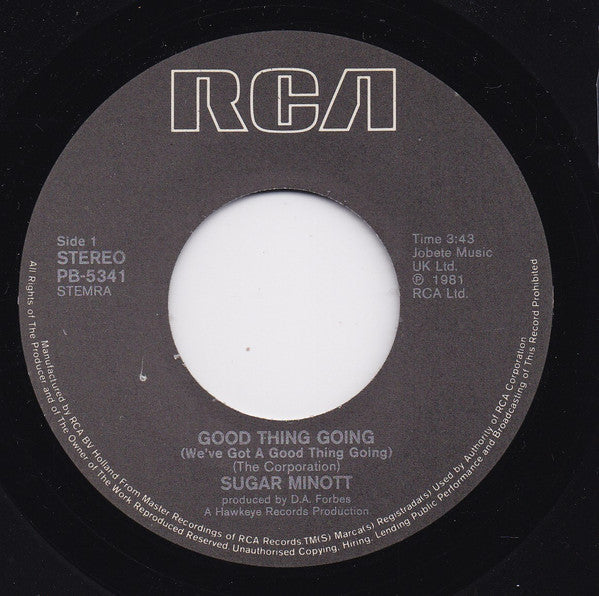 Sugar Minott - Good Thing Going (We've Got A Good Thing Going)