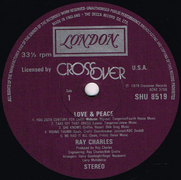 Ray Charles -Love & Peace