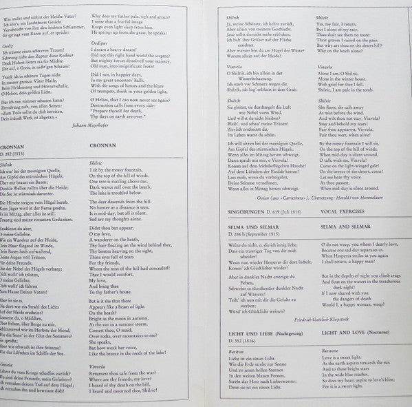 Franz Schubert, Janet Baker • Dietrich Fischer-Dieskau , Mitglieder Des RIAS-Kammerchores*, Gerald Moore - Duette