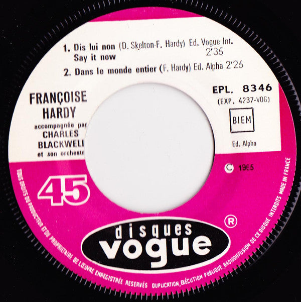 Françoise Hardy -Dis-Lui Non