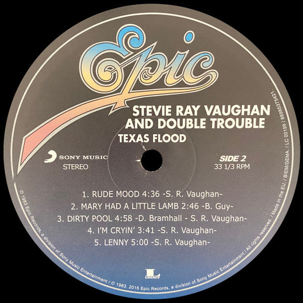 Stevie Ray Vaughan And Double Trouble* -Texas Flood