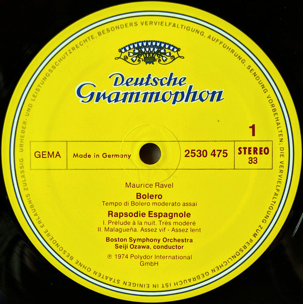 Maurice Ravel – Boston Symphony Orchestra · Seiji Ozawa -Bolero / La Valse / Rapsodie Espagnole