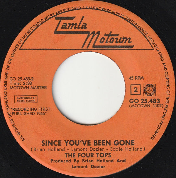 The Four Tops* -Standing In The Shadow Of Love / Since You've Been Gone