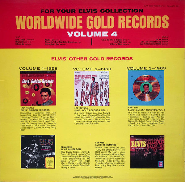 Elvis Presley - Elvis' Gold Records - Volume 4