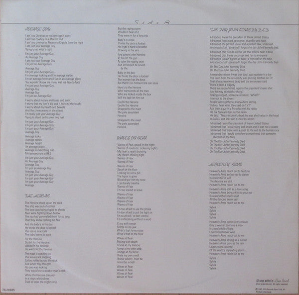 Lou Reed -The Blue Mask