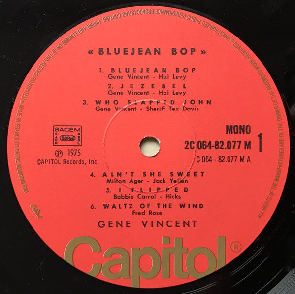 Gene Vincent And His Blue Caps* -Bluejean Bop