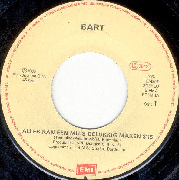 Bart* -Alles Kan 'n Muis Gelukkig Maken!