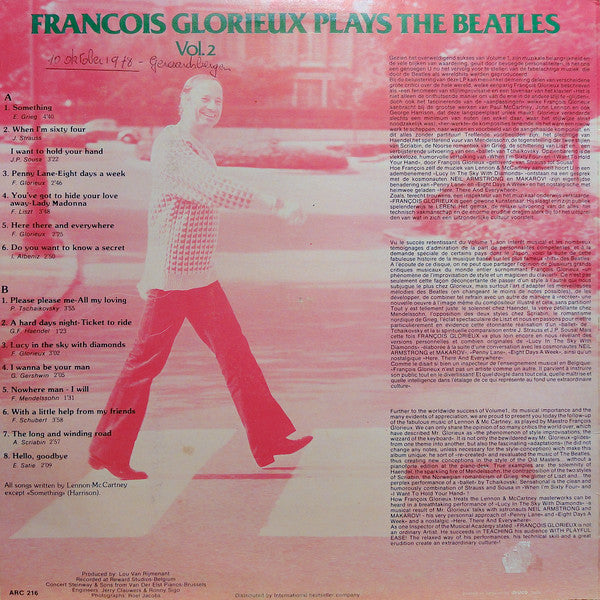 François Glorieux -François Glorieux Plays The Beatles Vol. 2