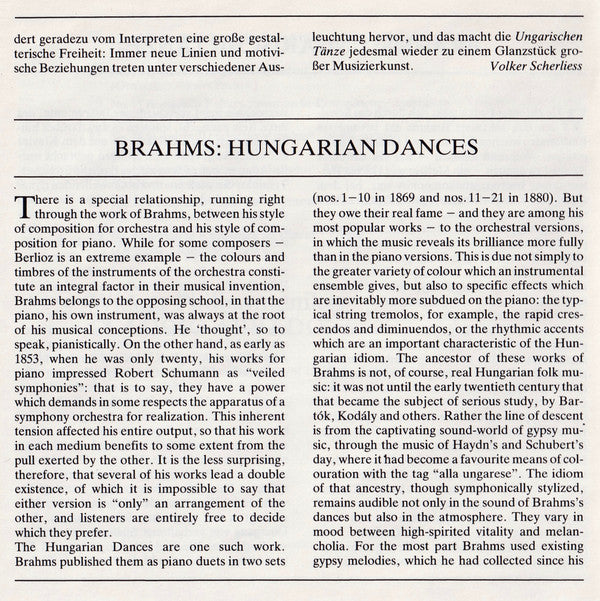 Johannes Brahms - Wiener Philharmoniker, Claudio Abbado - 21 Ungarische Tänze - Hungarian Dances - Danses Hongroises