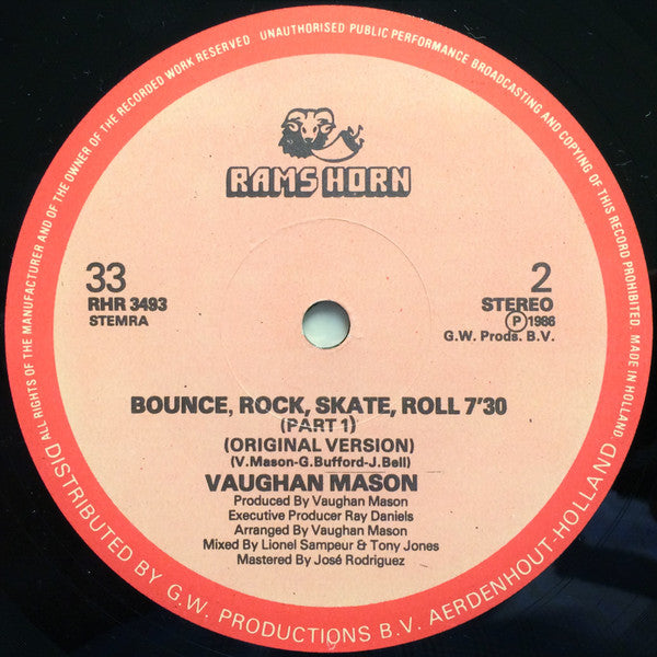 Vaughan Mason* - Bounce, Rock, Skate, Roll (Special Remixed Disco Version)