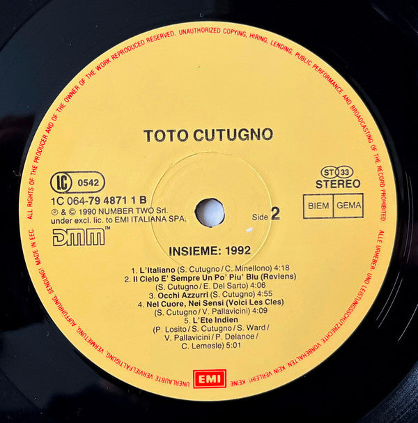 Toto Cutugno -Insieme: 1992