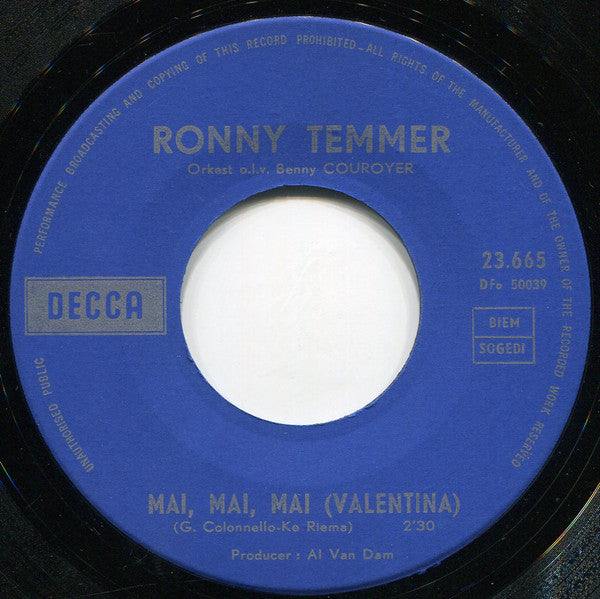 Ronny Temmer -Merci Cherie