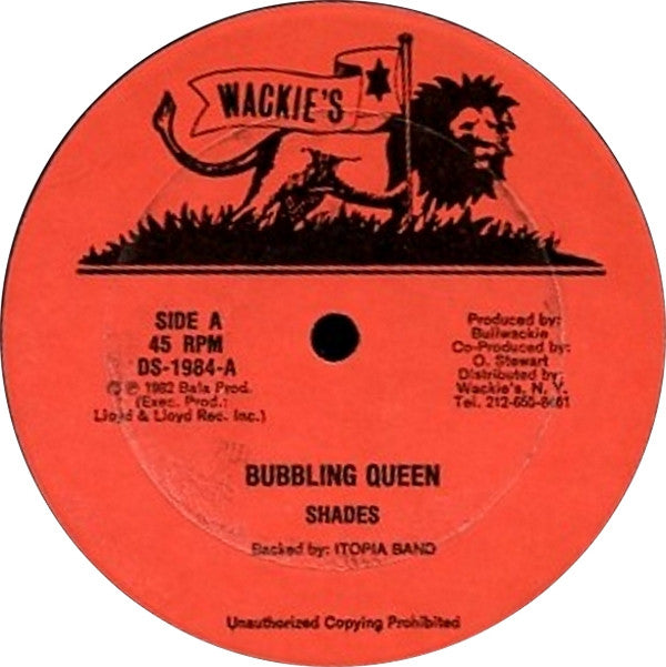 Shades (8) -Bubbling Queen