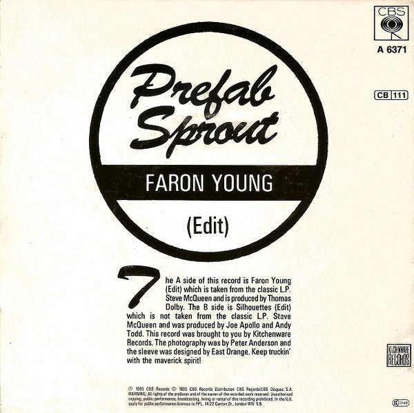 Prefab Sprout -Faron Young (Edit)