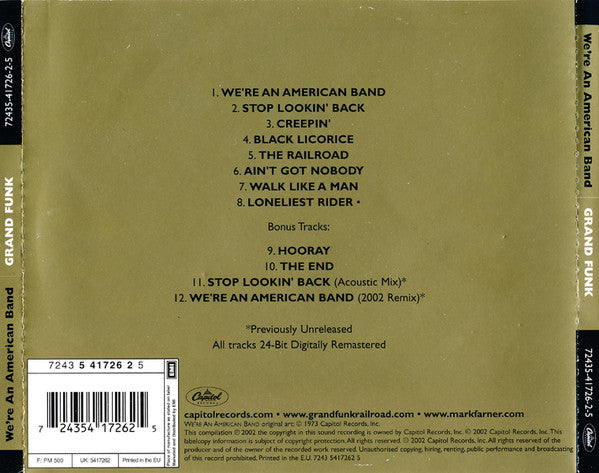 Grand Funk* -We're An American Band