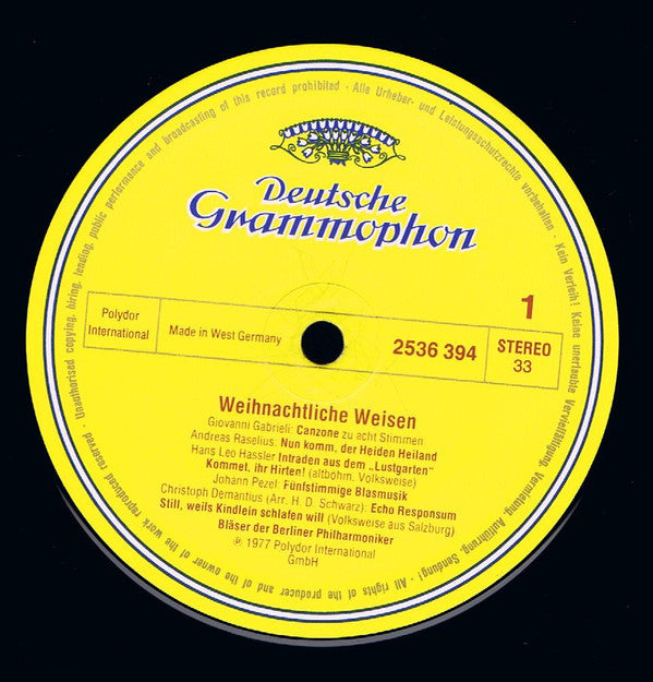 Bläser Der Berliner Philharmoniker* -Weihnachtliche Weisen (Music For The Joyous Season - Mélodies De Nöel)