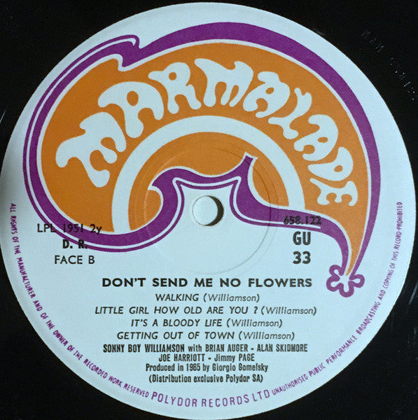 Sonny Boy Williamson (2) With Brian Auger &amp; The Trinity - Joe Harriott - Alan Skidmore - Jimmy Page - Don't Send Me No Flowers