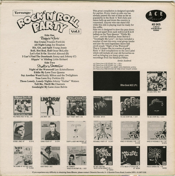Various - Teenage Rock 'n' Roll Party Volume 1