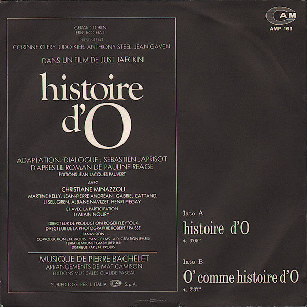 Pierre Bachelet - Histoire D'O