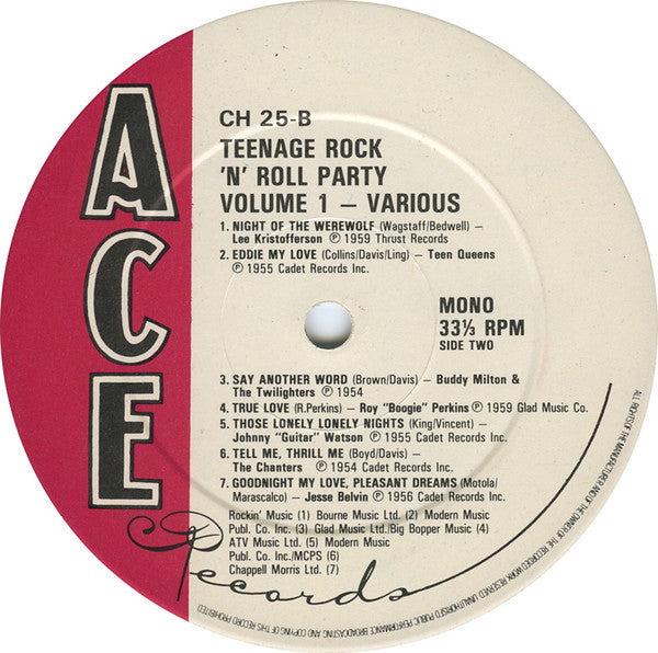 Various - Teenage Rock 'n' Roll Party Volume 1