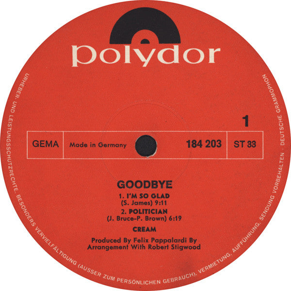 Cream (2) - Goodbye