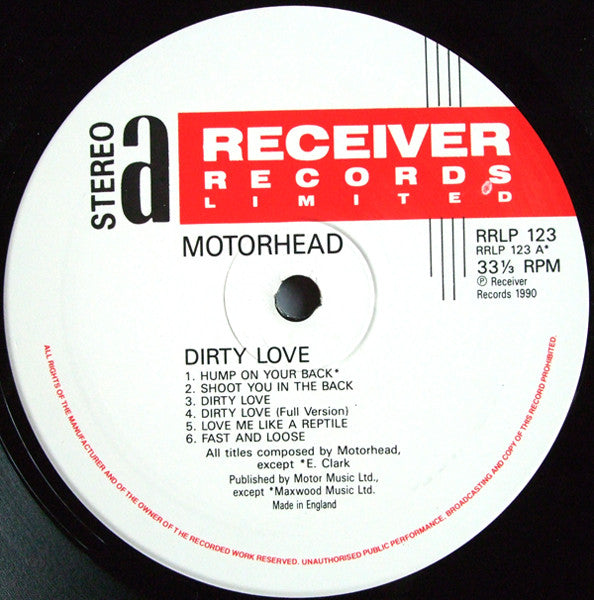 Motorhead* -Dirty Love
