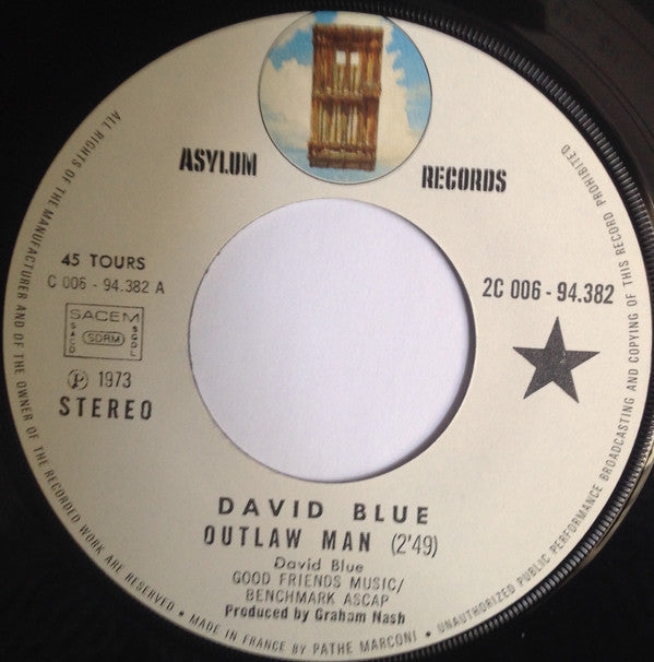 David Blue -Outlaw Man / Troubadour Song