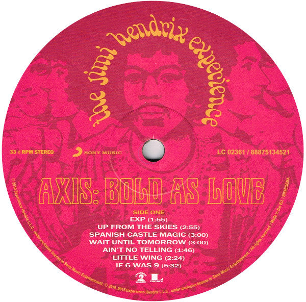 The Jimi Hendrix Experience -Axis: Bold As Love